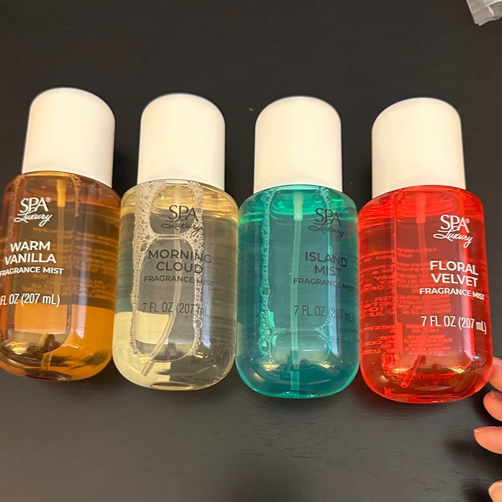 4 Spa luxury Mist Floral Velvet Warm Vanilla Morning Cloud Island Mist